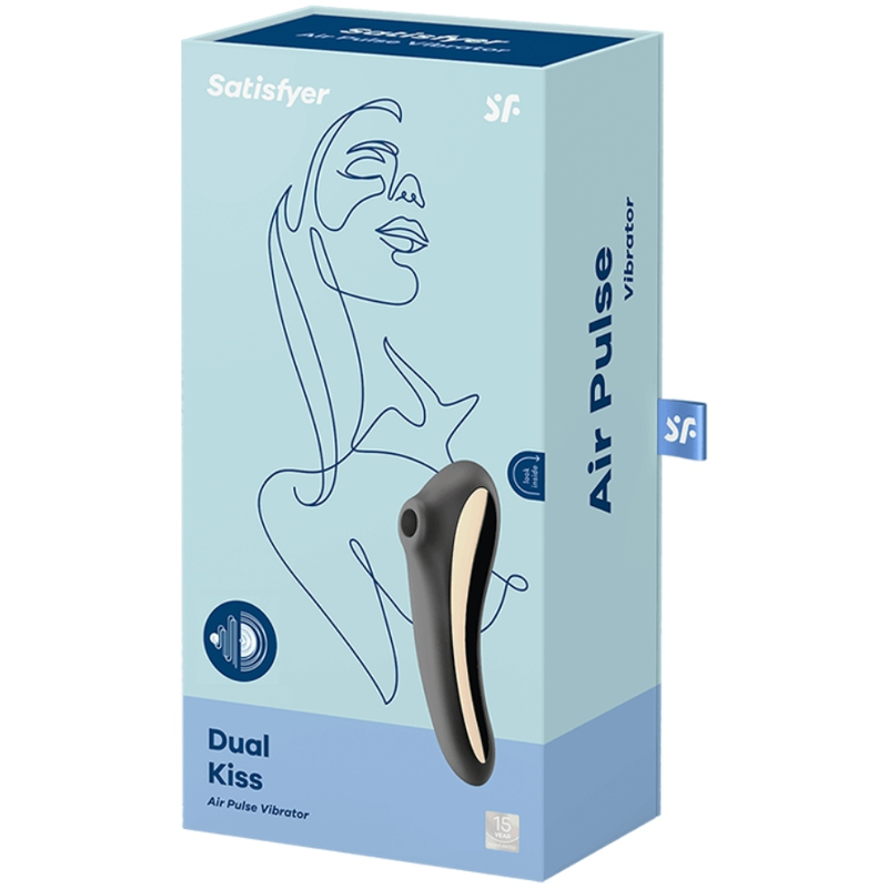 Satisfyer - Vibrateur Dual Kiss Air Pulse Noir