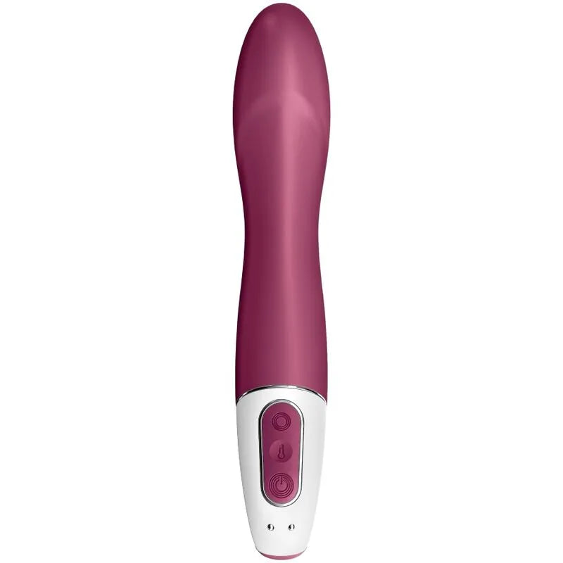 Vibromasseur chauffant Satisfyer Big Heat – Stimulation point G profonde, application contrôlée, silicone doux, garantie 15 ans