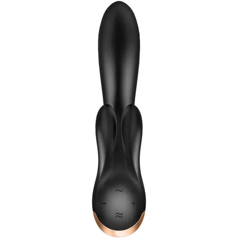 Vibromasseur Satisfyer Double Flex Noir application vibrante silicone 3 moteurs puissants刺激多模式创新设计智能控制