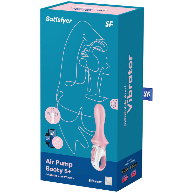 Satisfyer - Air Pump Booty 5+ Vibrateur Anal Gonflable Rose