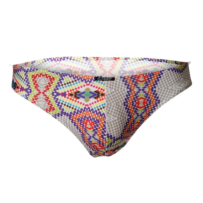 Slip Bikini Homme Confortable Polyester Elasthanne Couleurs Audacieuses Cut4men