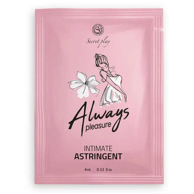 Astringent intime Secretplay Toujours Vierge 4ml design élégant sachet rose floral stimulation plaisir intimité produits bien-être sextoy couple