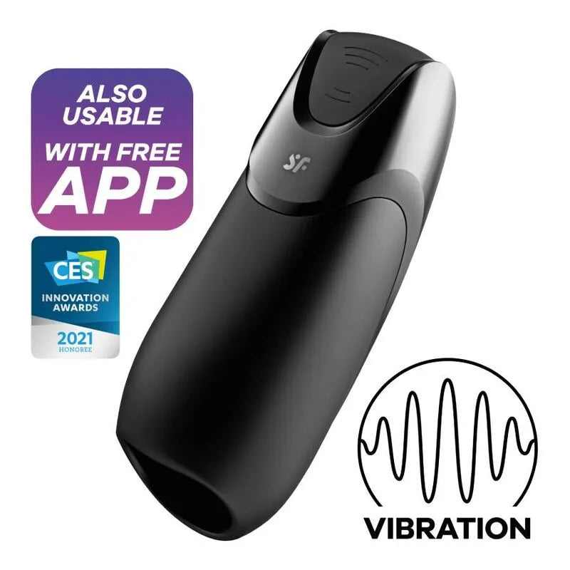 Vibromasseur pour hommes stimulation clitoridienne vibration+ application contrôlabilité design épuré silicone qualité médicale discrétion durée vie longue garantie 15 ans sextoy homme Satisfyer