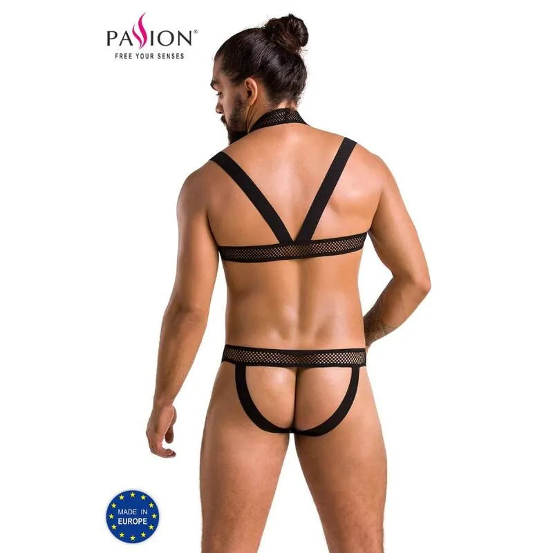 PASSION 043 Ensemble Lingerie Noir Polyuréthane Polyester Certifié Oeko-Tex Européen