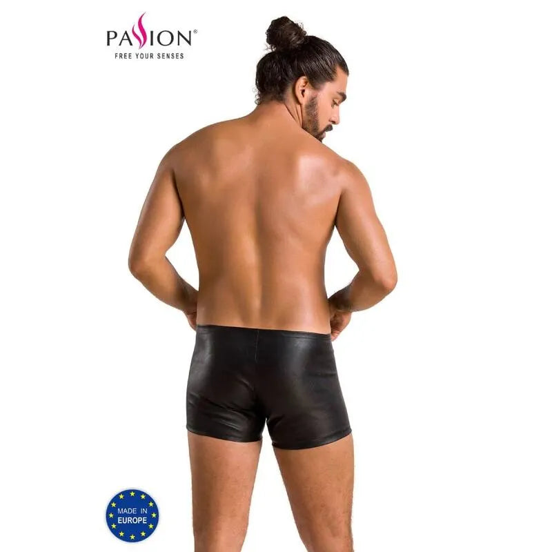 PASSION 049 short noir mat lingerie certifiée Oeko-Tex fabriquée Pologne