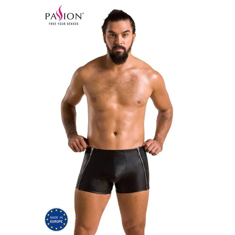 PASSION 049 short noir mat lingerie certifiée Oeko-Tex fabriquée Pologne
