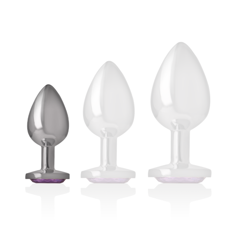 Intense Anal Toys Intense - Plug Anal En Métal Aluminium Avec Cristal Violet Taille