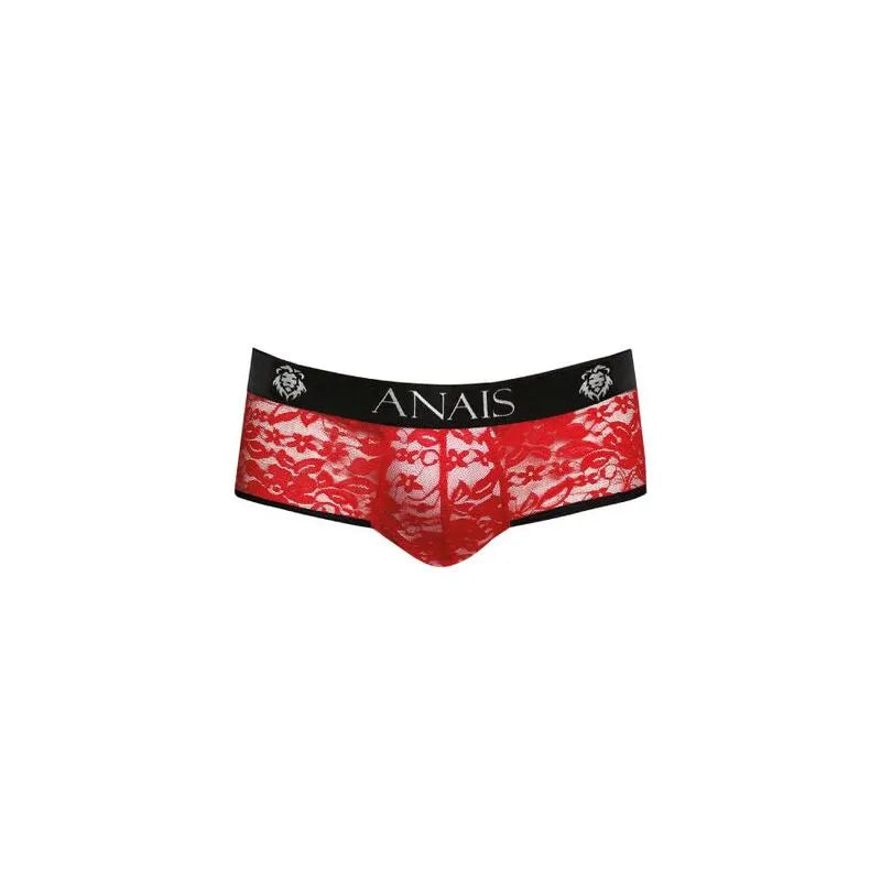 Bikini homme dentelle rouge imprimé fleuri, ouvert à l'arrière, élégant et audacieux, confort et style pour hommes modernes.