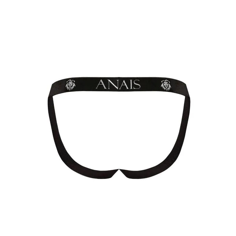 Jockstrap noir Anais Men avec imprimé palmiers colorés, coupe audacieuse, tulle doux, ajustement parfait, lingerie masculine.