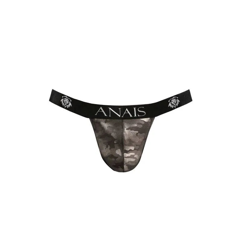 Jockstrap militaire Anais pour homme, microfibre douce, ceinture noire logo Anais, coupe audacieuse, sexy et ajustée.
