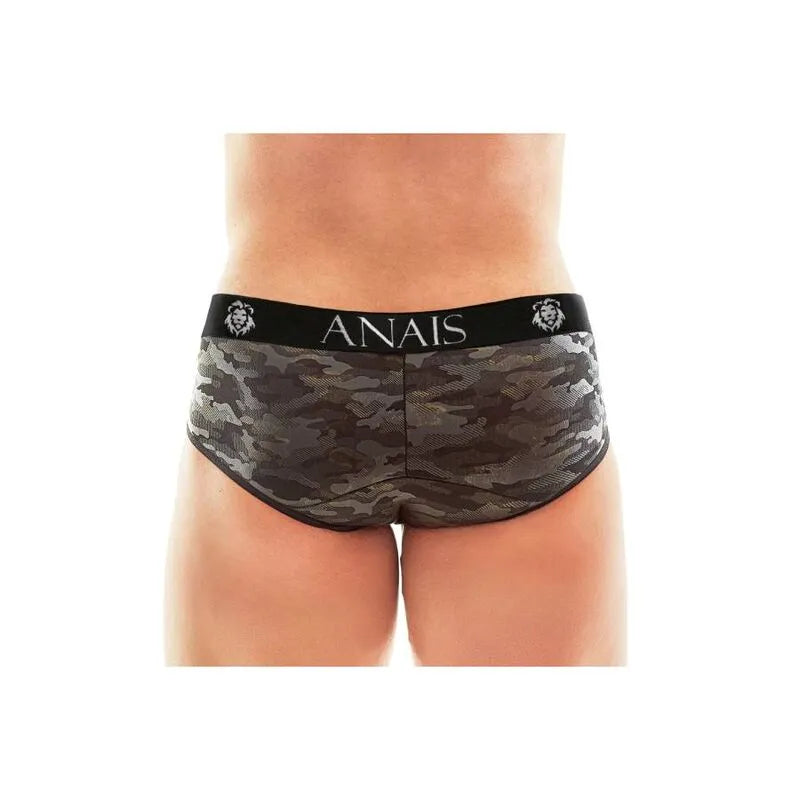 Boxer homme Anais Electro, imprimé militaire, microfibre douce, coupe sportive, ceinture noire logo Anais.