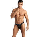 Jockstrap homme érotique noir finition élégante taille ajustable Anais