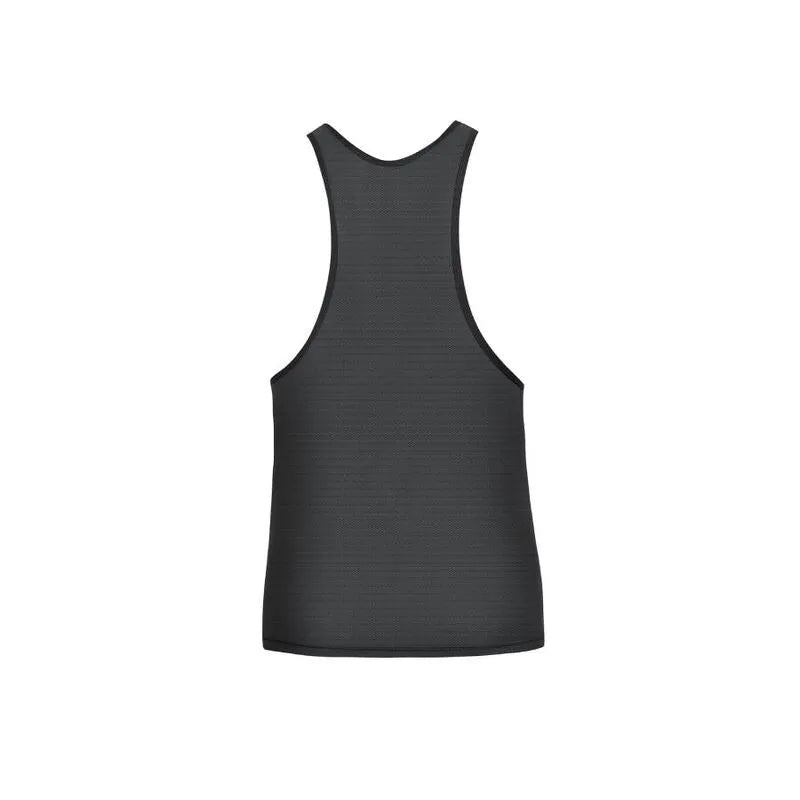 Débardeur homme noir en tulle, sans manches, ajustement parfait, style classique, Anais Apparel, lingerie élégante.