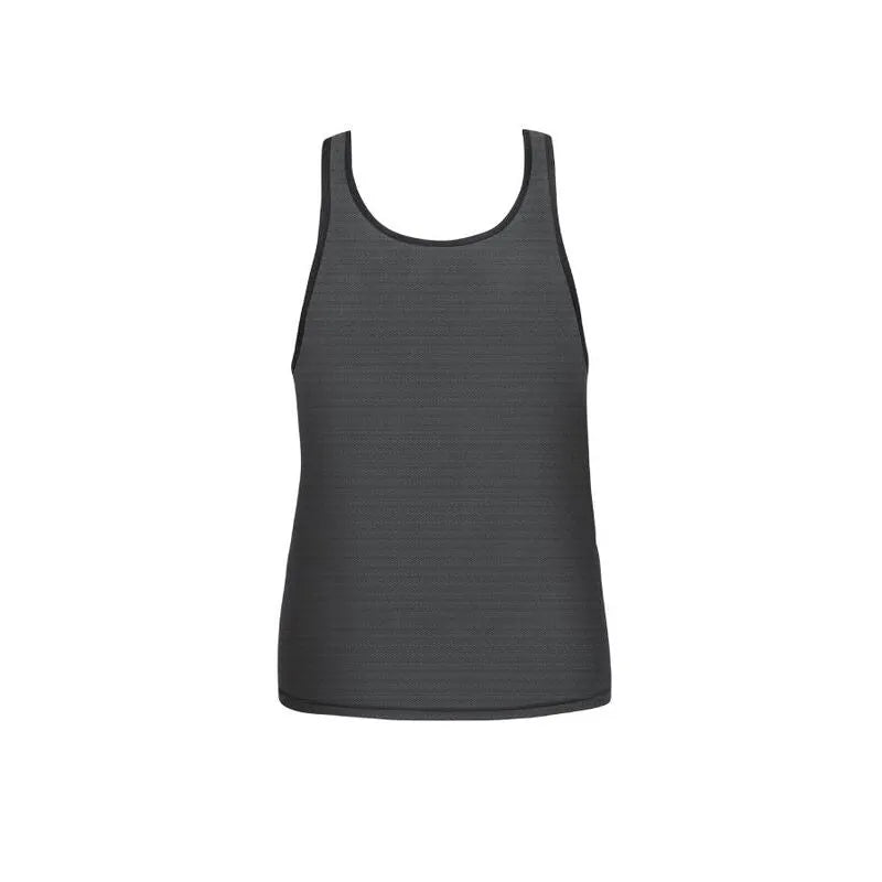 Débardeur homme Éros en tulle noir, sans manches, ajustement parfait, finition élégante, Anais Apparel.