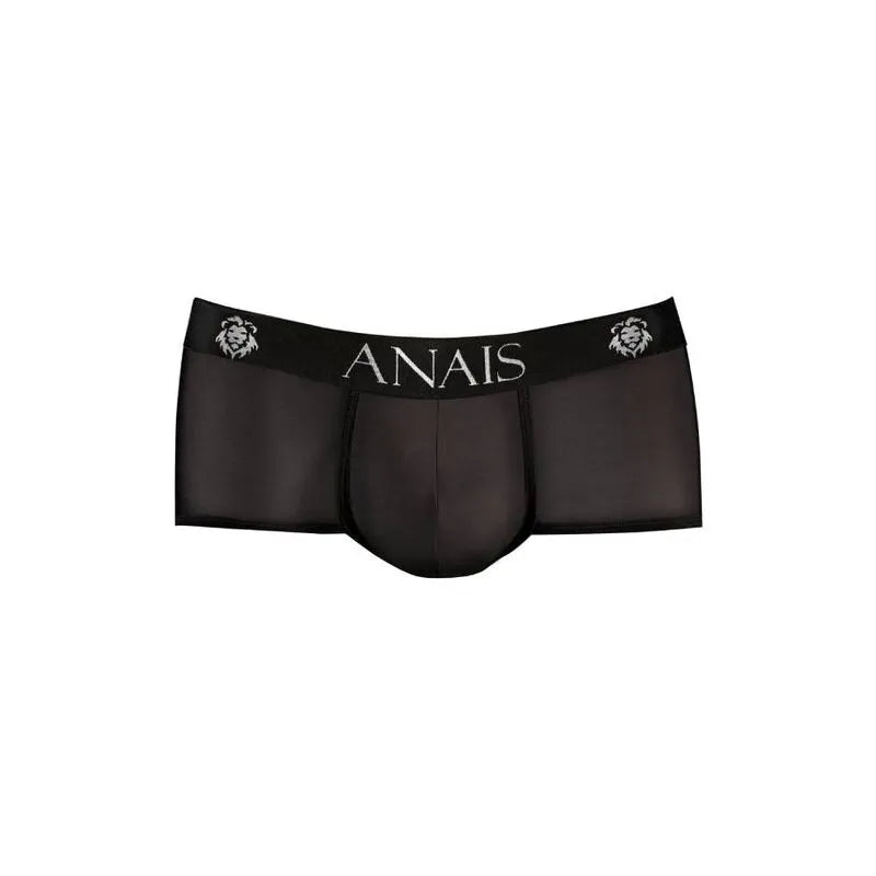 Slip homme noir Anais en microfibre douce, coupe sportive, jambes courtes, logo Anais visible, ajustement parfait.