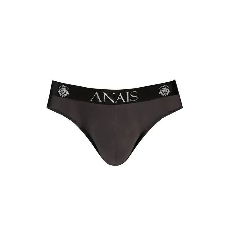 Slip homme noir en microfibre douce, bande élastique noire avec logo Anais, coupe ajustée pour confort optimal.