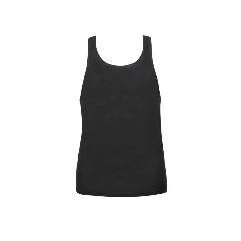Débardeur homme noir sans manches en microfibre douce, ajustement parfait, style classique, Anais Apparel.