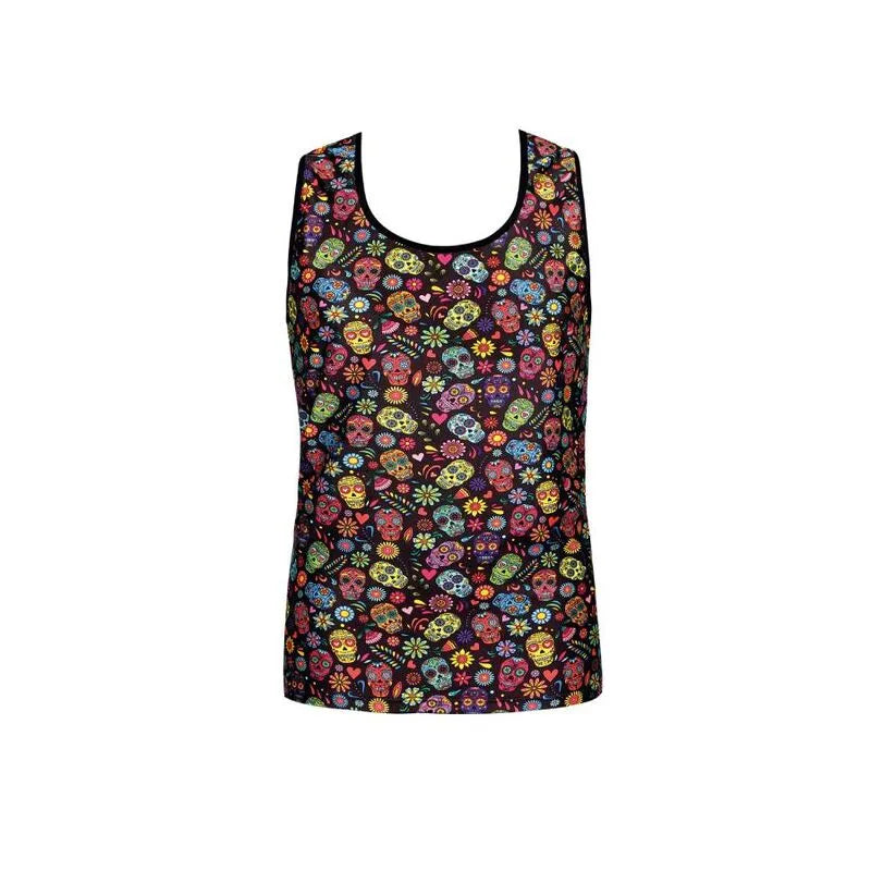 Débardeur homme Anais Men Top Mexico, motifs colorés, ajustement parfait, sans manches, style classique.