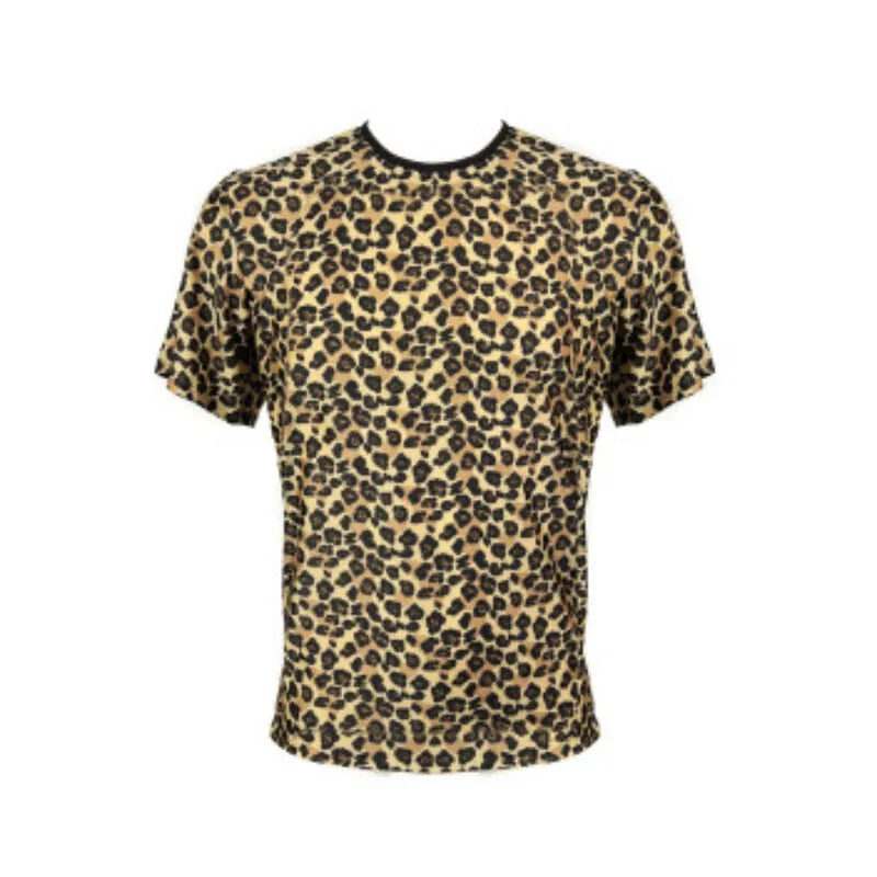 T-shirt homme imprimé animal, microfibre douce, couleur mercure, coupe ajustée, bande élastique, Anais Apparel.