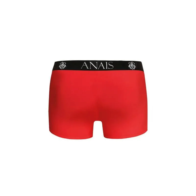 Boxer rouge pour homme Anais, microfibre douce, bordure noire, coupe sportive, ajustement parfait, lingerie sexy.