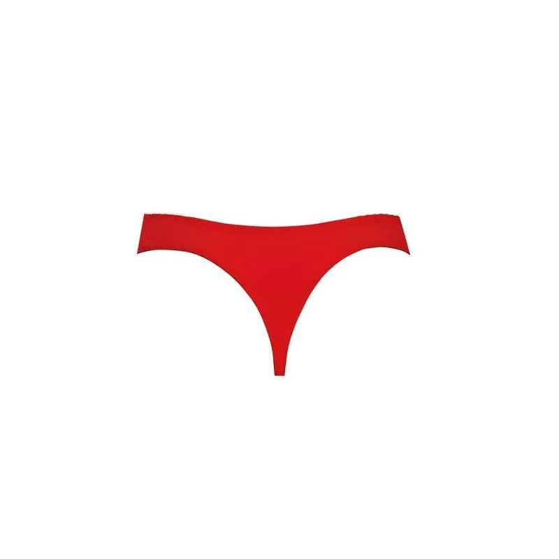 String homme rouge en microfibre avec bordure noire, design élégant et confortable, Anais Apparel.