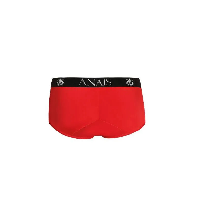 Slip homme rouge Anais, microfibre douce, bordure noire, coupe sportive, ajustement parfait, lingerie sexy.