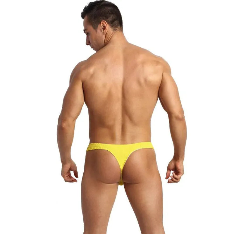 String homme jaune Tokyo en modal doux, ajustement parfait, élastique délicat, confort et séduction garantis.