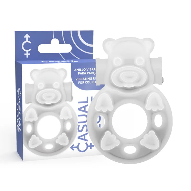 Anneau stimulateur clitoridien transparent retardateur éjaculation TPR flexible pénis