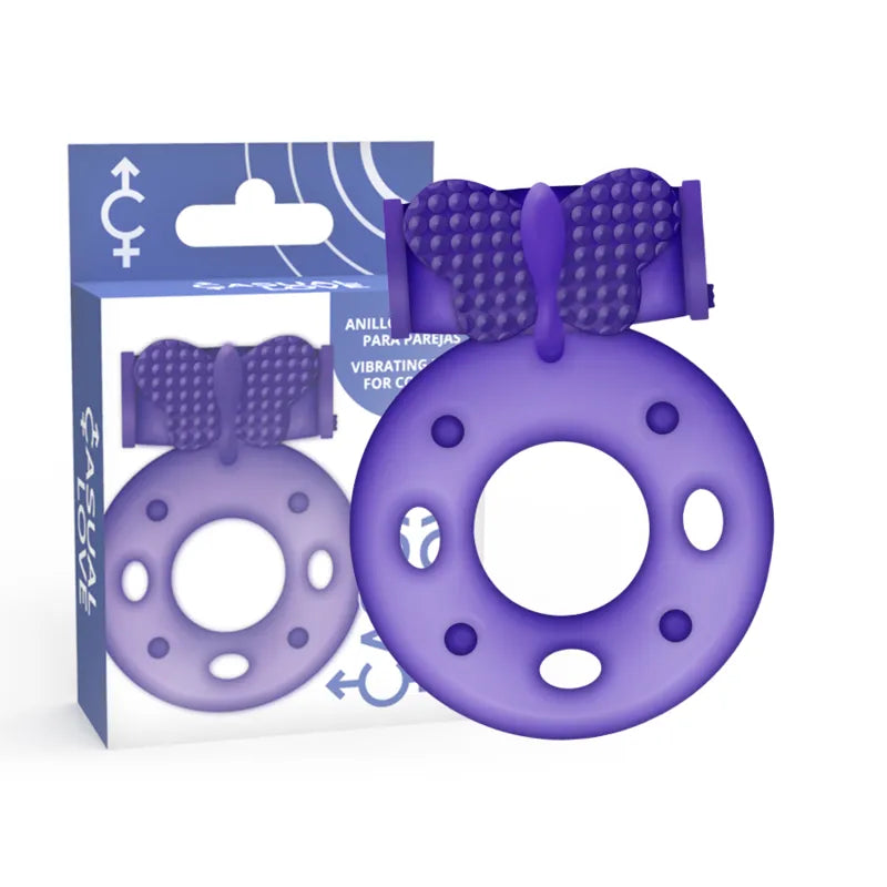 CASUAL LOVE RING LOVE 32 STIMULATEUR CLITORIDIEN VIOLET TPR FLEXIBLE