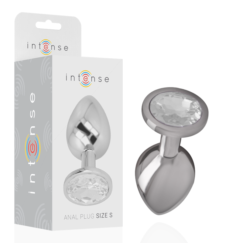 Intense Anal Toys Intense - Plug Anal En Métal Aluminium Avec Cristal Dargent Taille