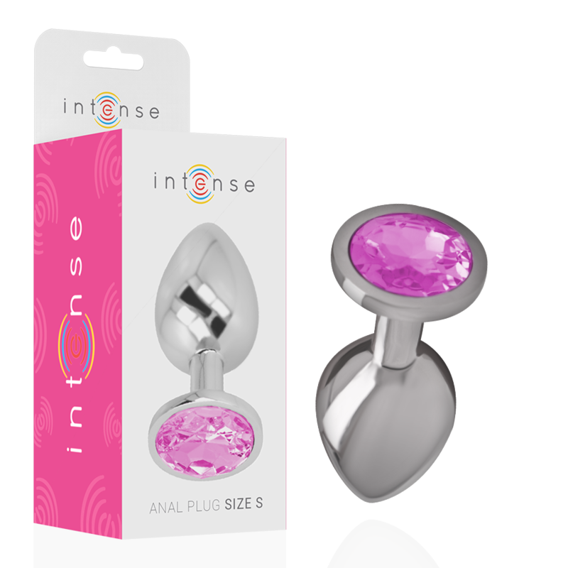 Intense Anal Toys Intense - Plug Anal En Métal Aluminium Avec Cristal Rose Taille