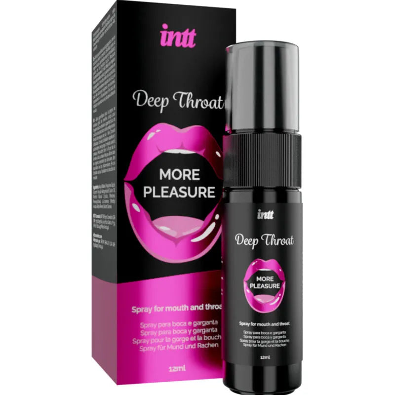 Spray rafraîchissant oral menthe fraîche effet picotement Deep Throat INTT 12ml sextoy erotico arome intense