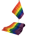 Petit Fanion Drapeau LGBT Pride 20x15 cm Bâton 30 cm