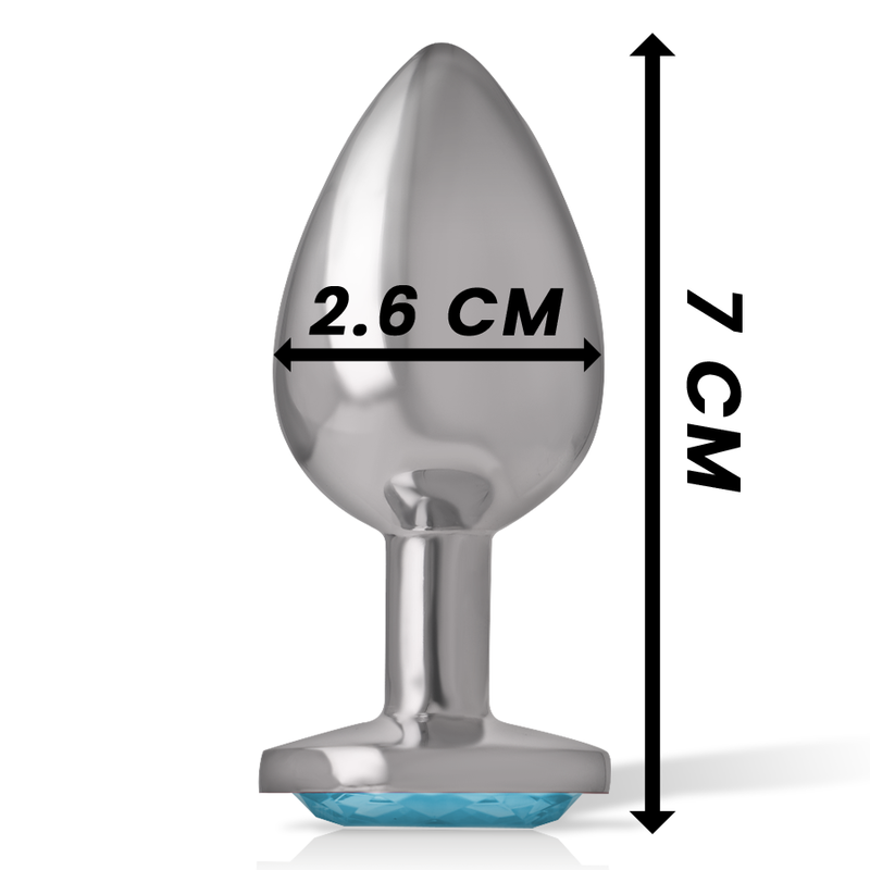 Intense Anal Toys Intense - Plug Anal Métal Aluminium Coeur Bleu Taille