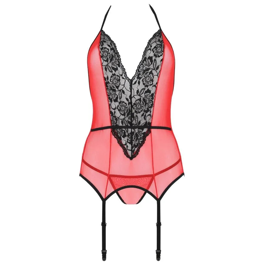 PASSION - PEONIA CORSET LIGNE ÉROTIQUE ROUGE