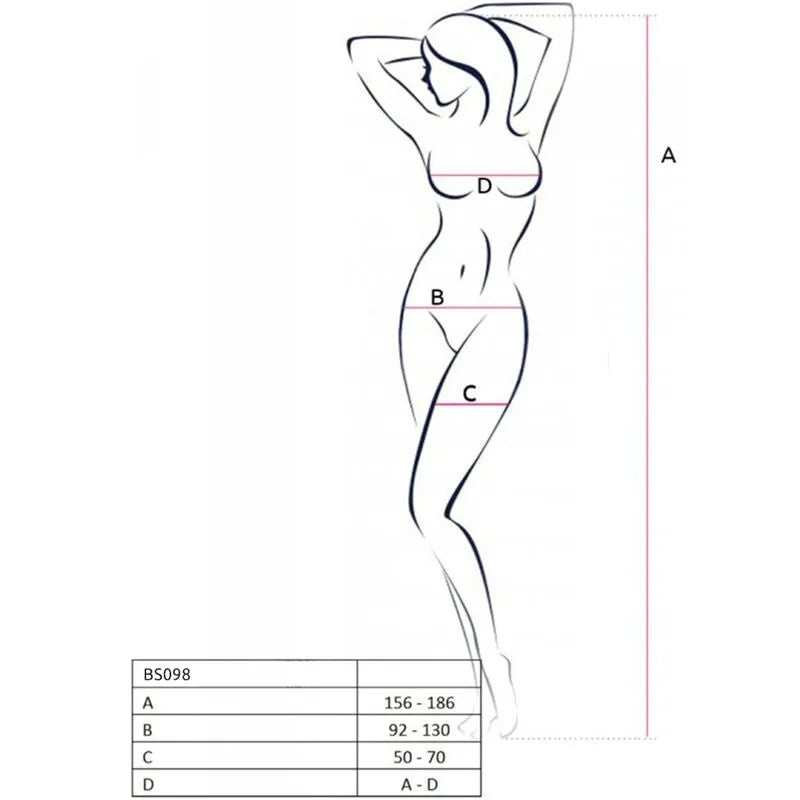 PASSION - BS098 BODYSTOCKING BLANC