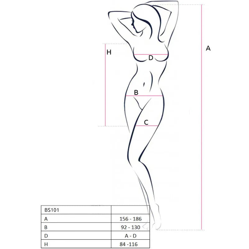 PASSION - BS101 BODYSTOCKING BLANC