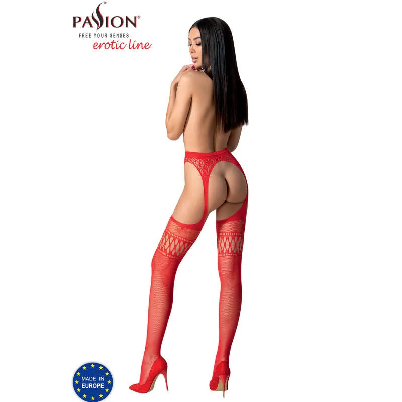 PASSION - S026 BAS ROUGES AVEC JARRETIÈRE