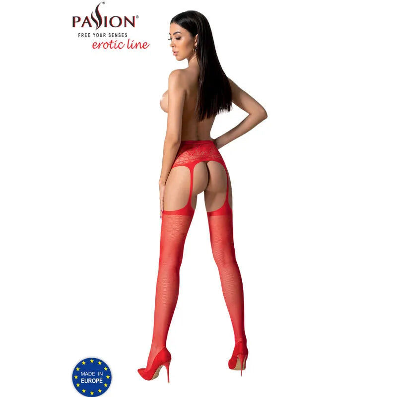 PASSION - S028 BAS ROUGES AVEC JARRETIÈRE