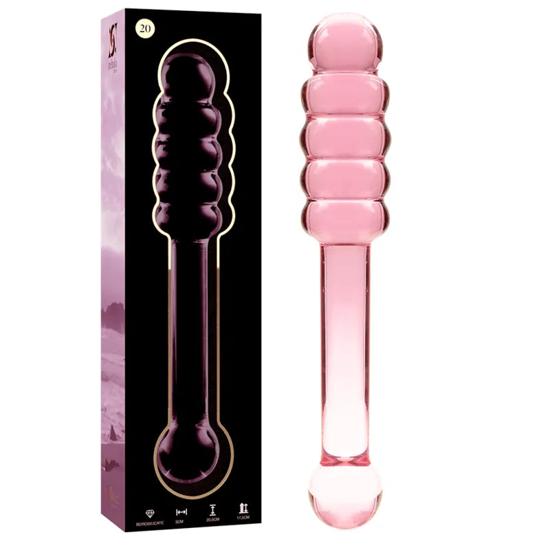 Plug anal en verre borosilicate design épuré sextoy haut de gamme pour adultes Ibiza Nebula Series