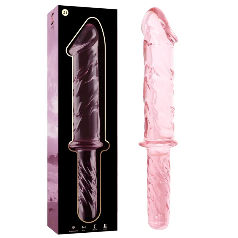 Plug anal en verre borosilicate design spiralé pour une stimulation intense sécurité intimité sextoy élégant pour adultes