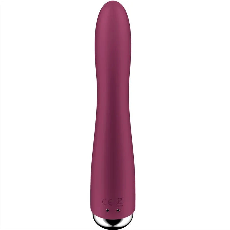 Vibromasseur rotatif pour G-spot Satisfyer Spinning Vibe 1 stimulation intense silicone médical grade hypoallergénique rechargeable silence discret rouge
