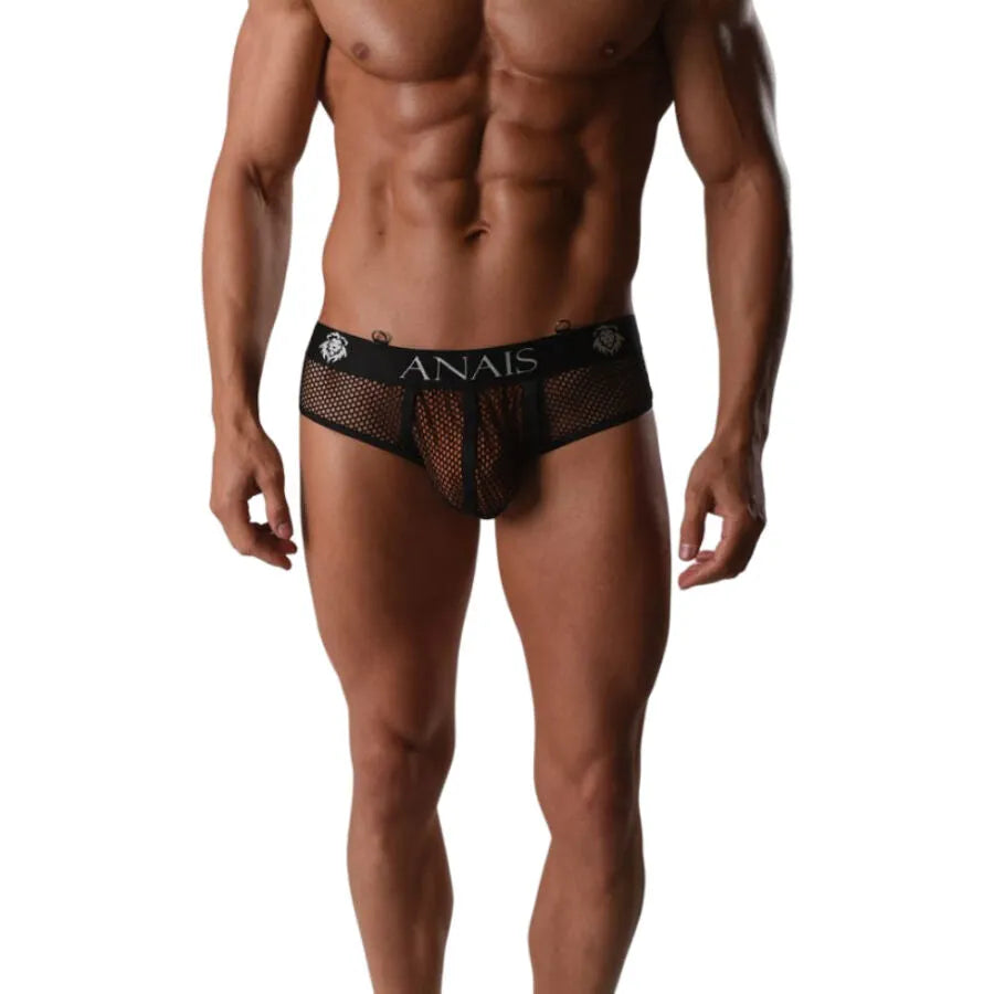 String homme noir en maille, ajustement parfait, logo Anais visible, design séduisant et confortable, taille 2XL.
