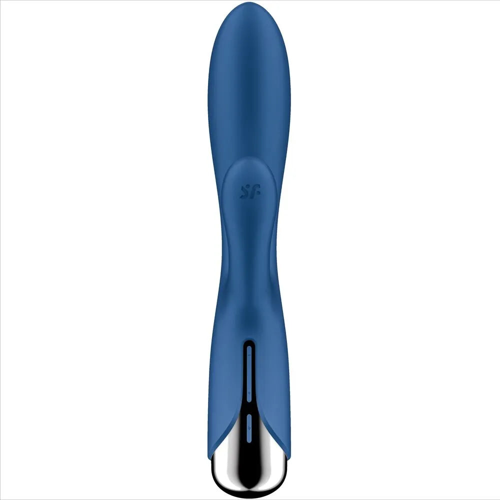 Vibromasseur lapin Satisfyer Spinning Rabbit 1 stimulation clitoridienne et G-spot multi-vitesses silicone hypoallergénique bleu profond