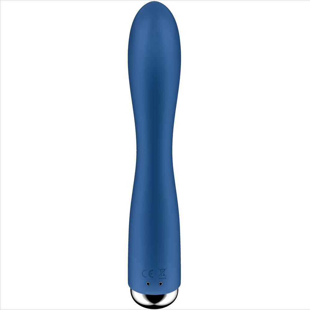 Vibromasseur lapin Satisfyer Spinning Rabbit 1 stimulation clitoridienne et G-spot multi-vitesses silicone hypoallergénique bleu profond