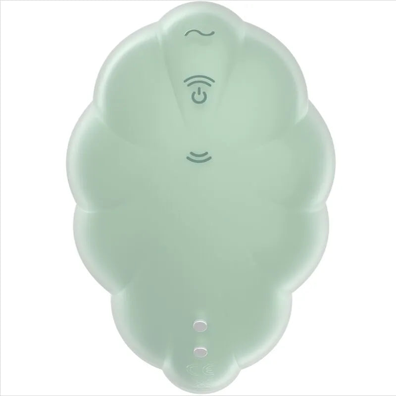 Vibromasseur Satisfyer Cloud Dancer Air Pulse Vert Silicone Doux Design Nuage Romantique Intimité Sécurité Discrétion Femme Couple