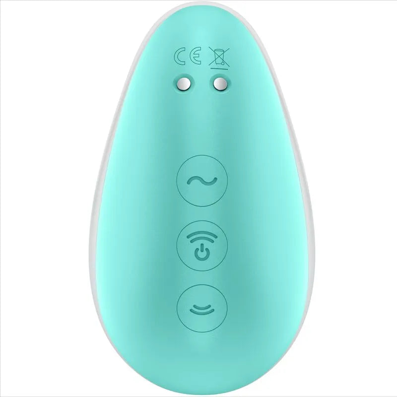 Stimulateur clitoridien sans contact Satisfyer Pixie Dust Blue Air Pulse 11 programmes silicone médical hypoallergénique discret pour femmes et couples