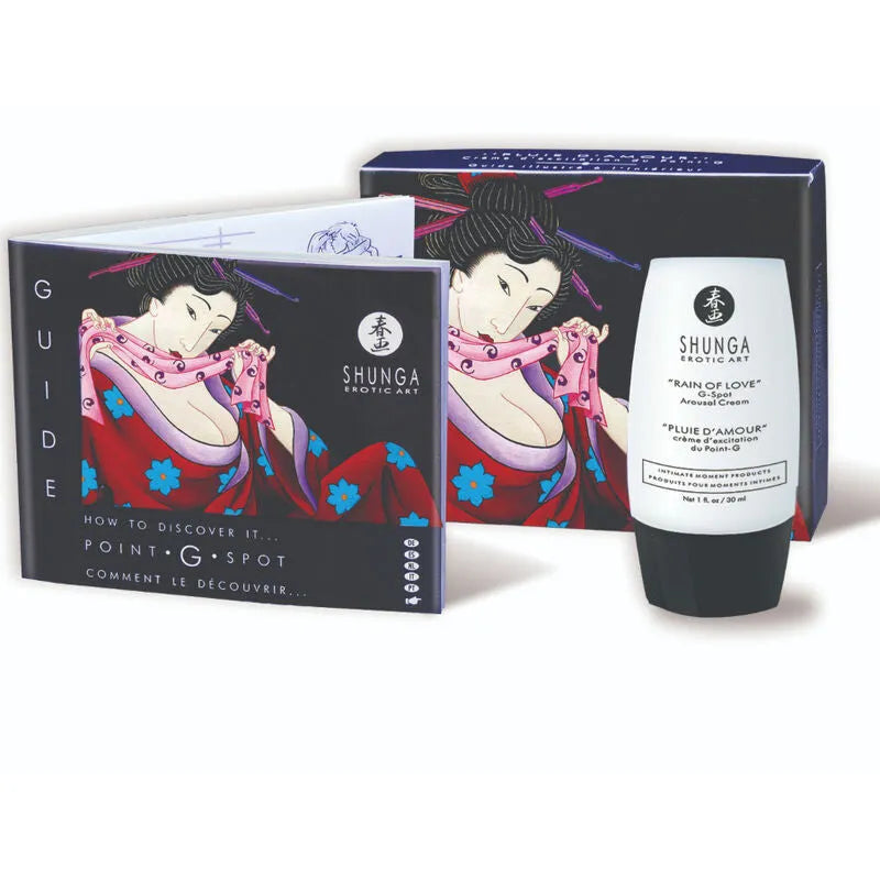 Crème stimulante Shunga Rain of Love pour stimulation du point G, 30ml, design japonais, hypoallergénique, compatible latex