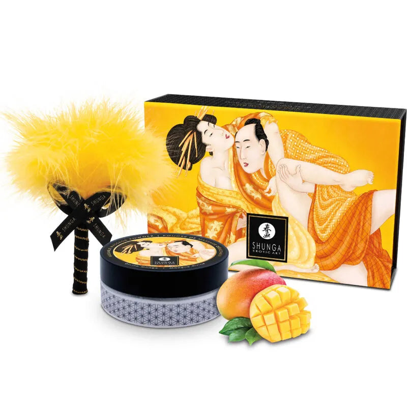 Shunga - Kit Poudre Massage Comestible Mangue erotico sextoy aphrodisiaque SENSORIEL plaisir intime