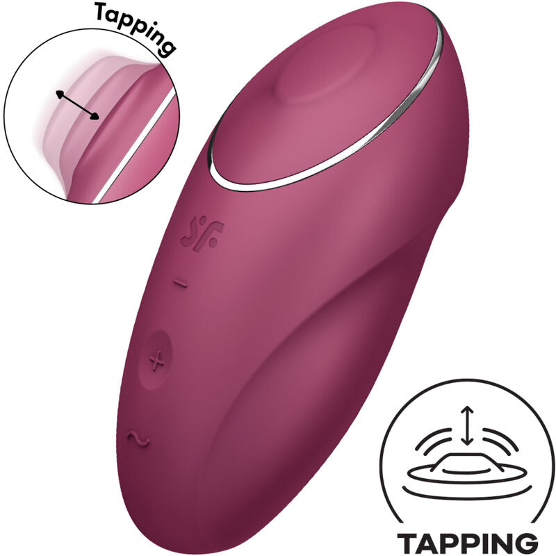 Satisfyer - Tap & Climax 1 Vibrateur Lay-On Rouge